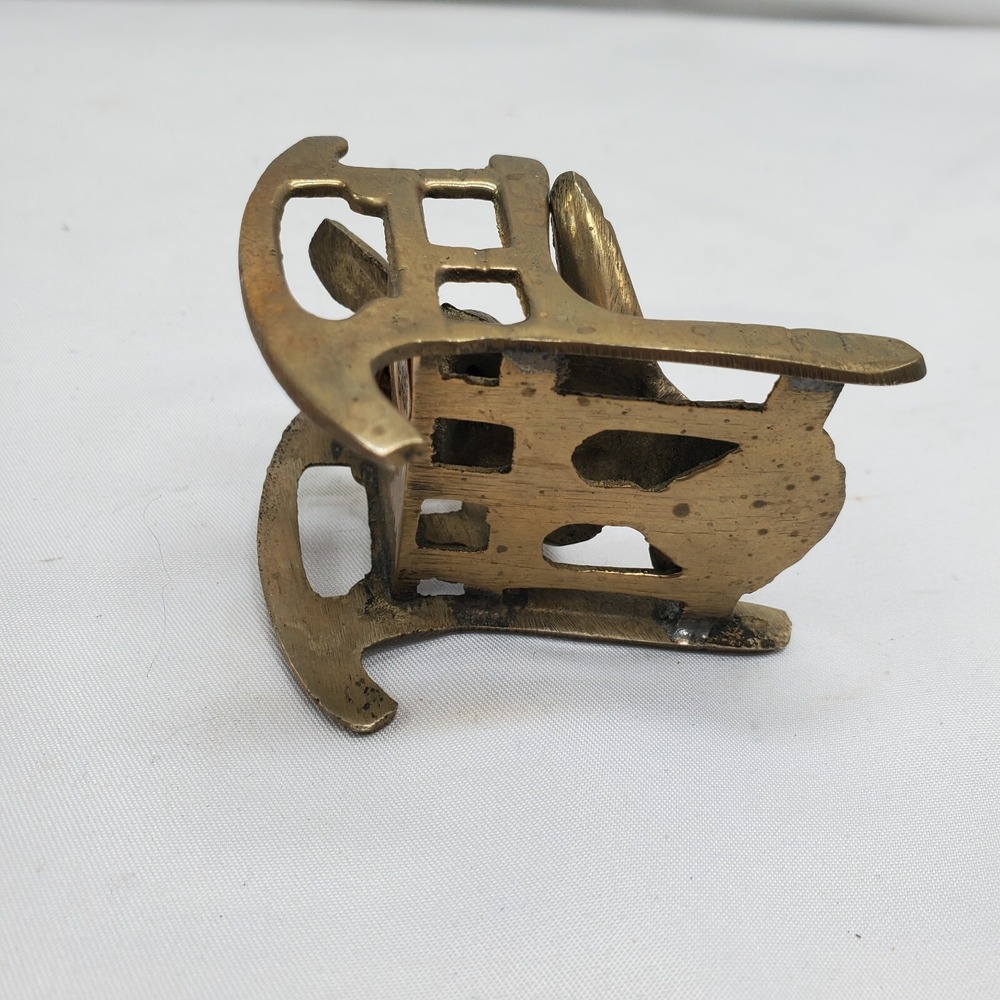 Brass Frog In Rocking‎ Chair - Picture 4 of 6